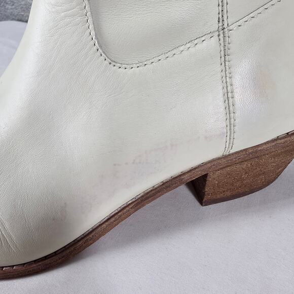 MADEWELL WOMEN'S THE CHARLEY CREAM LEATHER ANKLE BOOTS STYLE K5308 SIZE 9.5 - Picture 7 of 12